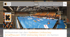 Desktop Screenshot of kadetten-unihockey.ch