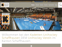 Tablet Screenshot of kadetten-unihockey.ch